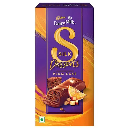 Cadbury Dairy Milk Silk Desserts Plum Cake Chocolate Bar 70 g